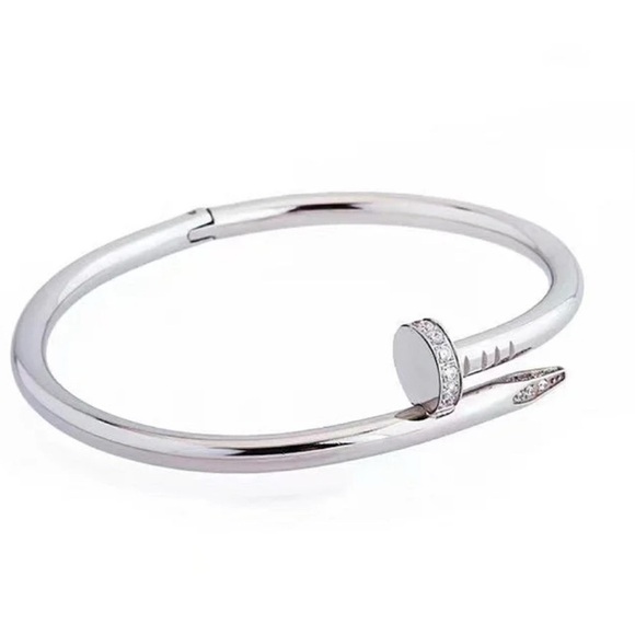 Jewelry - Nail Bangle Cuff Bracelet | New! Unique Gift | OS | Silver or Gold